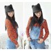 New Vogue Winter  Girl Wool Derby Devil Hat Cute Kitty Cat Ears Bowler Cap  eb-86094592